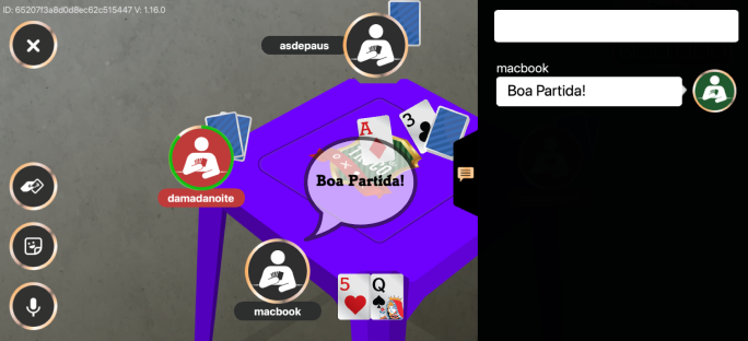 Exemplo de como conversar pelo chat